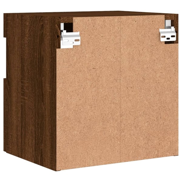 vidaXL TV Veggskap med LED brun eik 40x30x40 cm