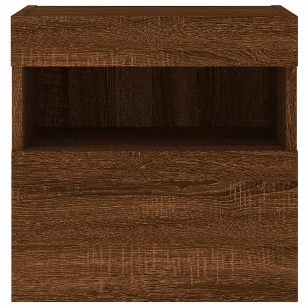 vidaXL TV Veggskap med LED brun eik 40x30x40 cm