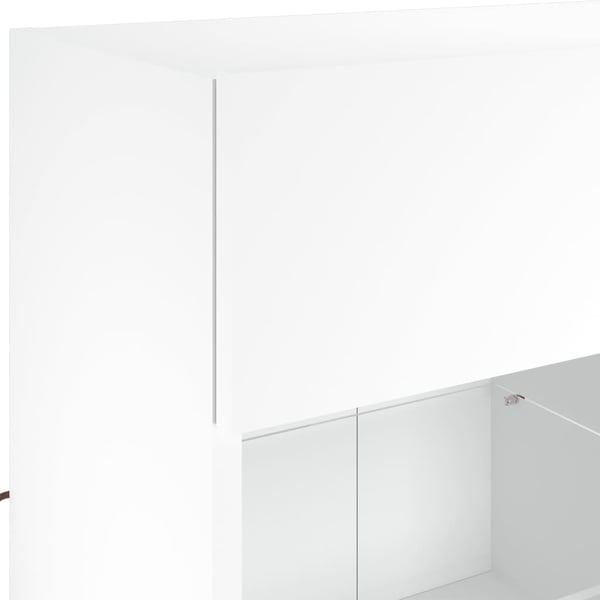 vidaXL Vegghengt TV-benk med LED hvit 78,5x30x60,5 cm