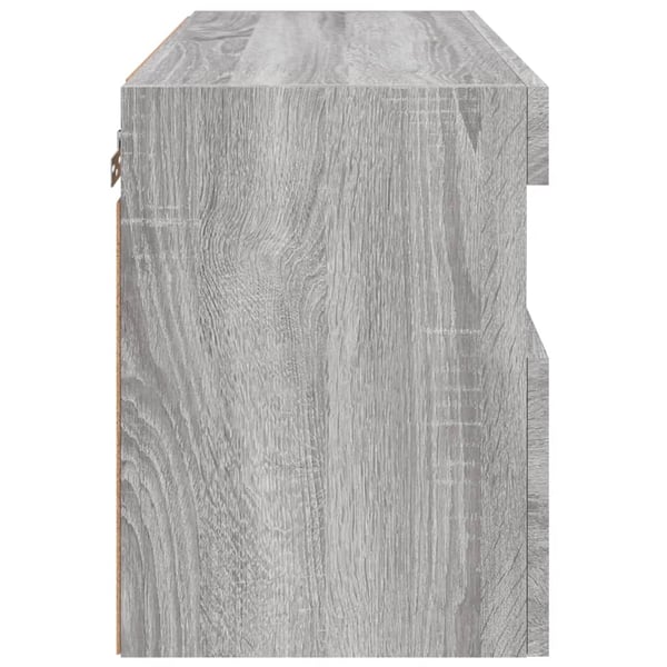 vidaXL Vegghengt TV-benk med LED grå sonoma 60x30x40 cm