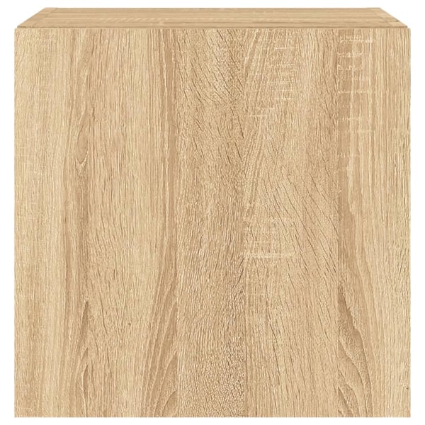 vidaXL Vegghengte TV-benker med LED 2 stk sonoma eik 40,5x35x40 cm