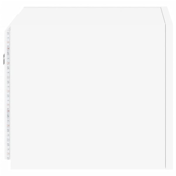 vidaXL TV-seinäkaappi LED-valoilla valkoinen 30,5x35x30 cm