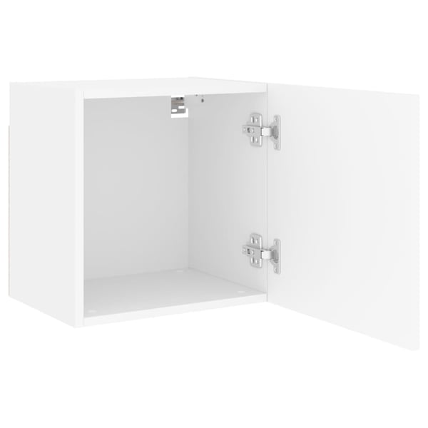 vidaXL Vegghengte TV-benker 2 stk hvit 40,5x30x40 cm konstruert tre
