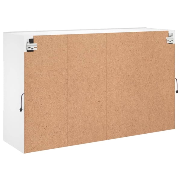 vidaXL TV-seinäkaappi LED-valoilla valkoinen 98,5x30x60,5 cm