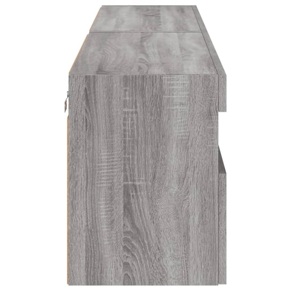 vidaXL TV-seinäkaapit LED-valoilla 2 kpl harmaa Sonoma 80x30x40 cm