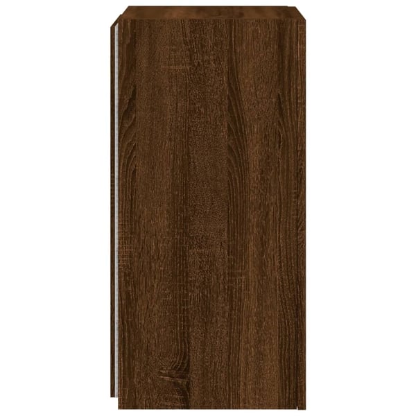 vidaXL TV Veggskap med LED brun eik 30,5x35x70 cm