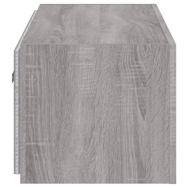 vidaXL TV-seinäkaappi LED-valoilla harmaa Sonoma 100x35x31 cm