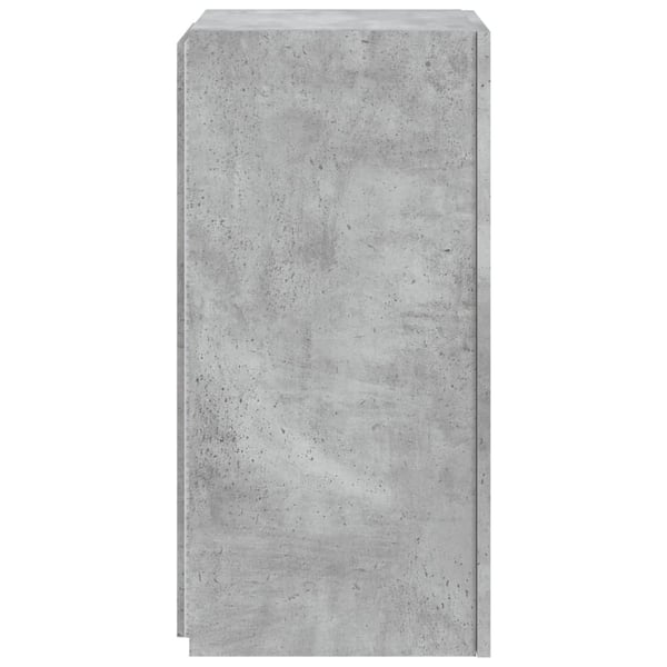 vidaXL Vegghengt TV-benk med LED-lys betonggrå 30,5x35x70 cm
