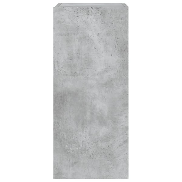 vidaXL Vegghengt TV-benk med LED-lys betonggrå 30,5x35x70 cm