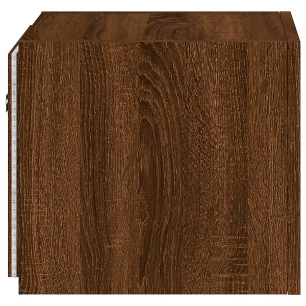 vidaXL TV-benker med LED-lys 2 stk brun eik 30,5x35x30 cm