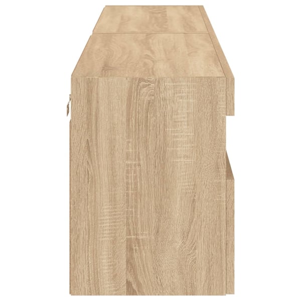 vidaXL væghængte tv-borde 2 stk. med LED-lys 80x30x40 cm sonoma-eg