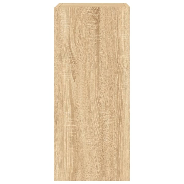 vidaXL Vegghengt TV-benk med LED sonoma eik 30,5x35x70 cm