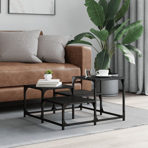 vidaXL sofabord 68x68x40 cm konstrueret træ sort