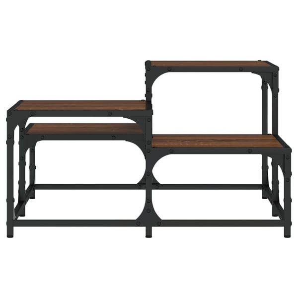 vidaXL Salongbord brun eik 68x68x40 cm konstruert tre