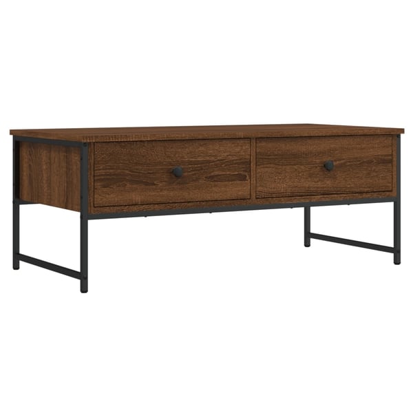 vidaXL Sohvapöytä ruskea tammi 101x49x39,5 cm tekninen puu