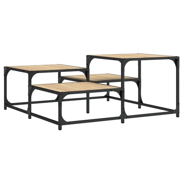 vidaXL Salongbord sonoma eik 87,5x87,5x40 cm konstruert tre