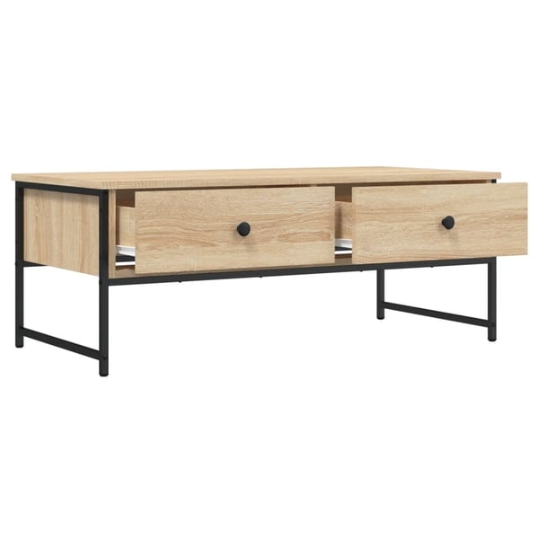 vidaXL Salongbord sonoma eik 101x49x39,5 cm konstruert tre