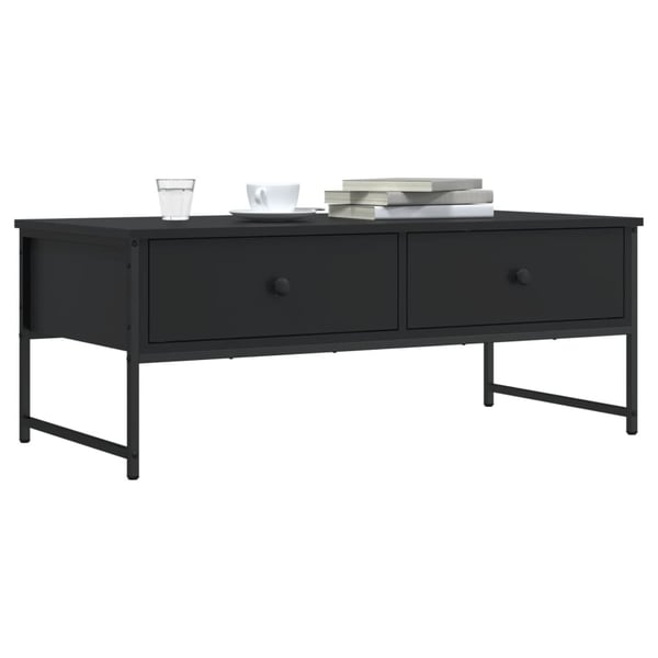 vidaXL Salongbord svart 101x49x39,5 cm konstruert tre