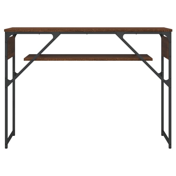 vidaXL Konsollbord med hylle brun eik 105x30x75 cm konstruert tre