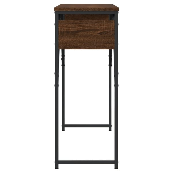 vidaXL Konsollbord med hylle brun eik 105x30x75 cm konstruert tre