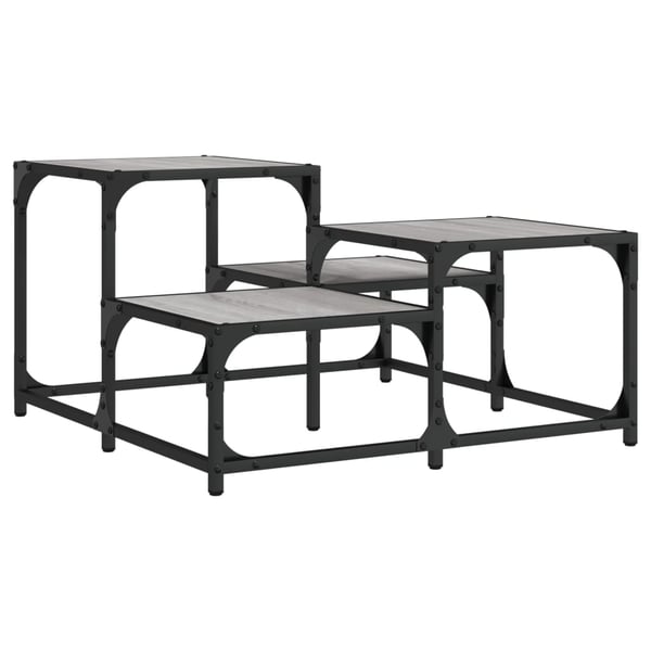vidaXL Sohvapöytä harmaa Sonoma 68x68x40 cm tekninen puu