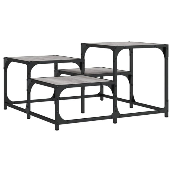 vidaXL sofabord 68x68x40 cm konstrueret træ grå sonoma-eg