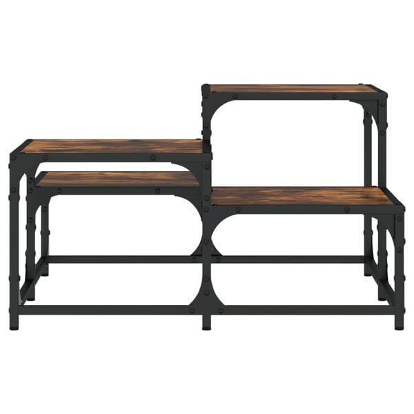 vidaXL Salongbord røkt eik 68x68x40 cm konstruert tre