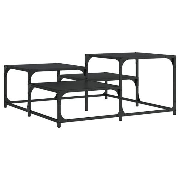 vidaXL Salongbord svart 87,5x87,5x40 cm konstruert tre