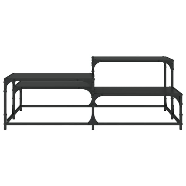 vidaXL sofabord 107x107x40 cm konstrueret træ sort