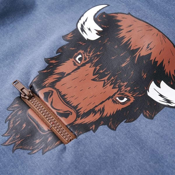 vidaXL Barnhoodie blå melange 116