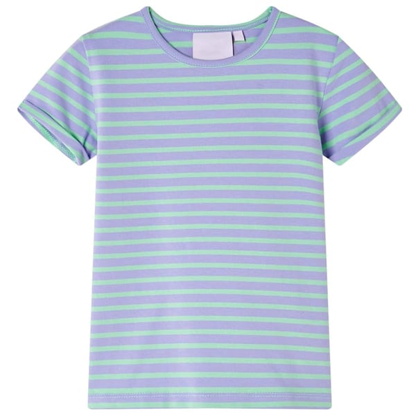 vidaXL T-skjorte for barn stripedesign knallmynte 116