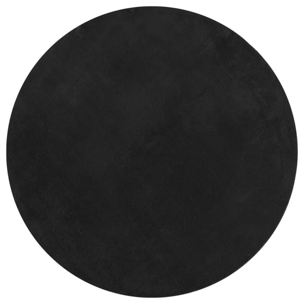 vidaXL Teppe HUARTE kort luv mykt og vaskbart svart Ø 80 cm