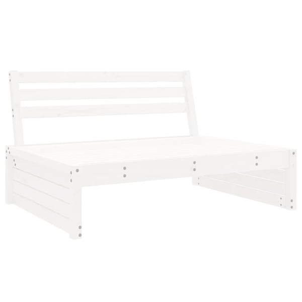vidaXL Hagesofagruppe 4 deler hvit heltre furu