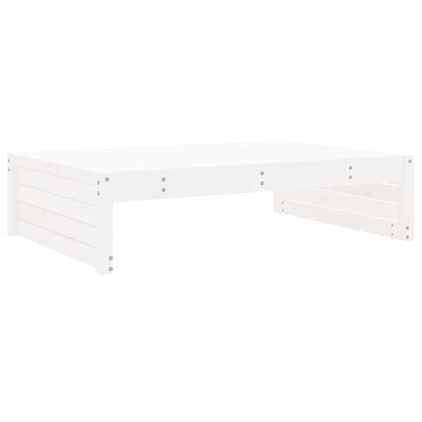 vidaXL Hagesofagruppe 4 deler hvit heltre furu
