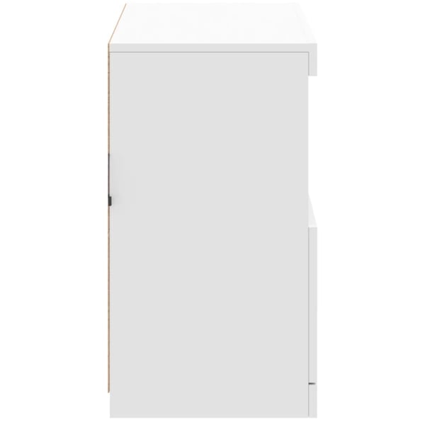 vidaXL Skjenk med LED-lys hvit 81x37x67 cm