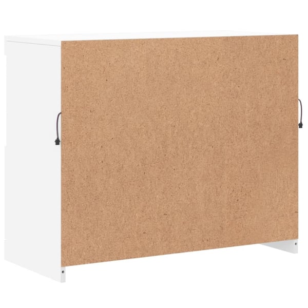 vidaXL Skjenk med LED-lys hvit 81x37x67 cm