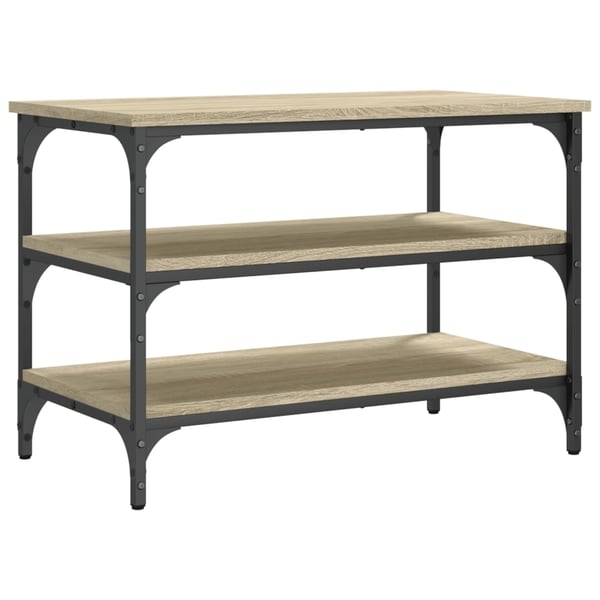 vidaXL skobænk 70x38,5x49 cm konstrueret træ sonoma-eg