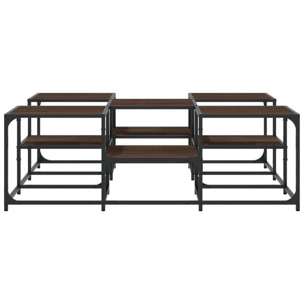 vidaXL Salongbord røkt eik 121x121x40 cm konstruert tre