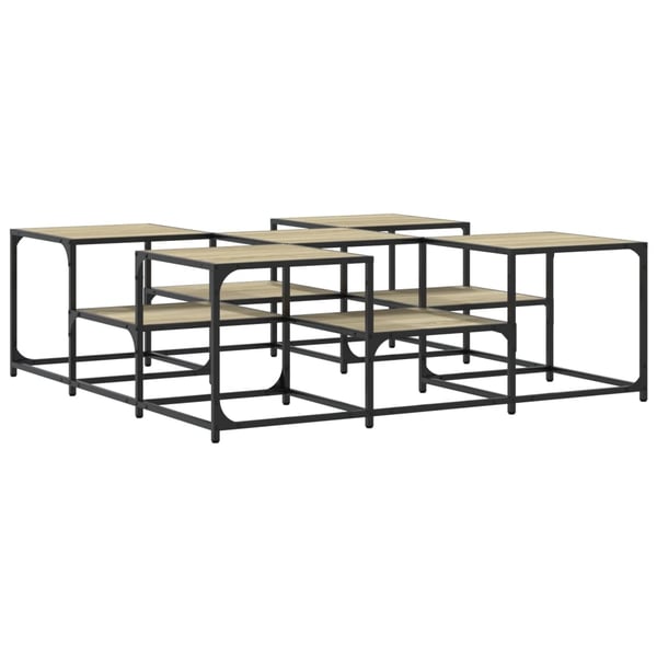 vidaXL Salongbord Sonoma eik 121x121x40 cm konstruert tre