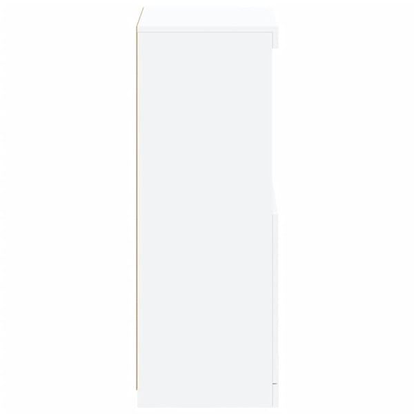 vidaXL Skjenk med LED-lys hvit 41x37x100 cm