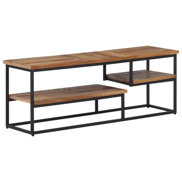 vidaXL TV-benk 110x30x39 cm gjenvunnet heltre teak