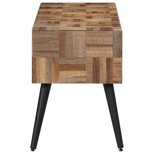 vidaXL bænk 110x35x45 cm massivt genbrugsteak