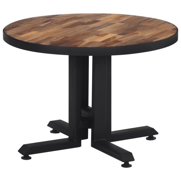 vidaXL Barbord rundt Ø55x40 cm gjenvunnet heltre teak