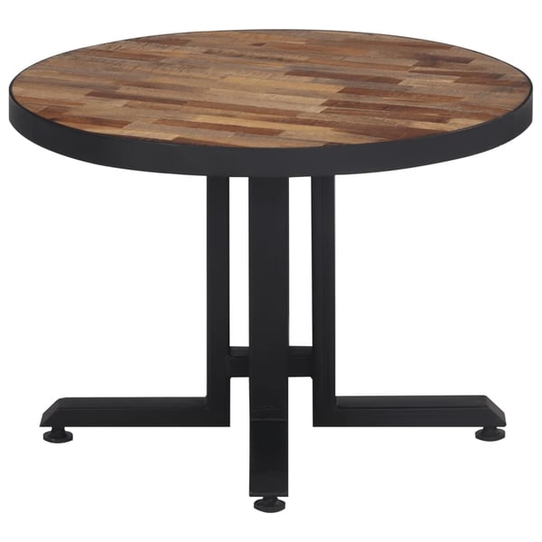 vidaXL Barbord rundt Ø55x40 cm gjenvunnet heltre teak