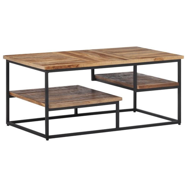vidaXL sofabord 90x50x39 cm massivt genbrugsteak