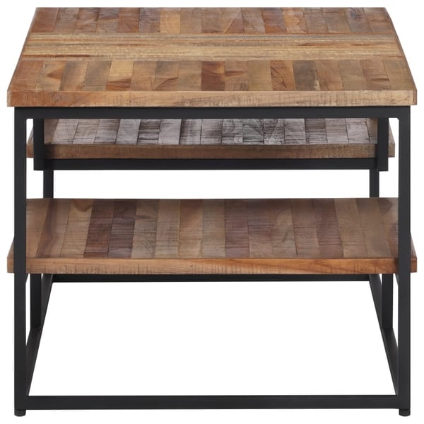vidaXL sofabord 90x50x39 cm massivt genbrugsteak