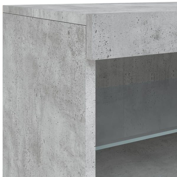 vidaXL Skjenk med LED-lys betonggrå 41x37x67 cm