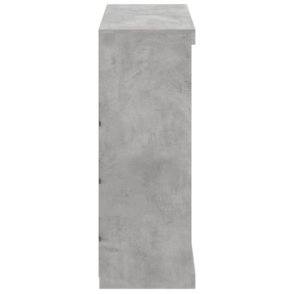 vidaXL skænk med LED-lys 81x37x100 cm betongrå
