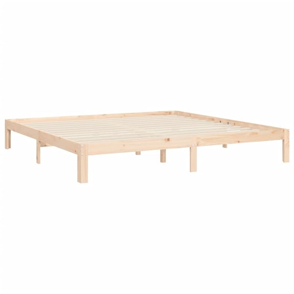 vidaXL sengeramme med sengegavl Super King Size massivt træ