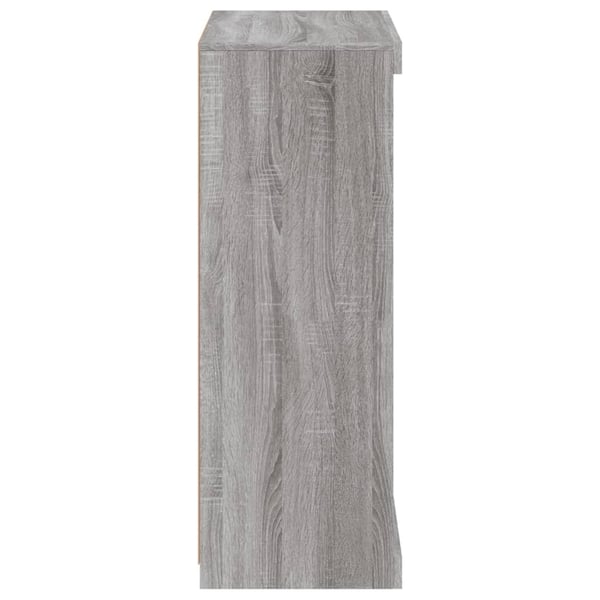 vidaXL skænk med LED-lys 60,5x37x100 cm grå sonoma-eg
